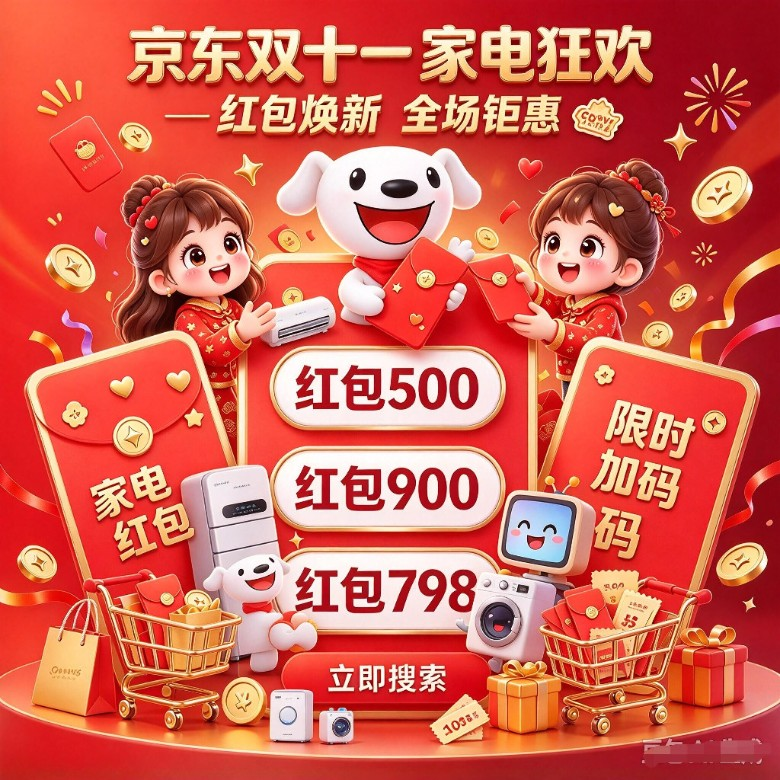 2026京东双十一家电领券汇总攻略!完整时间表+优惠细则,一文看懂怎么买更省!